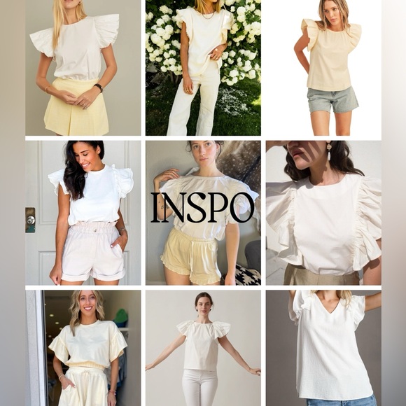 Moelleux white flutter sleeve blouse - Picture 8 of 8